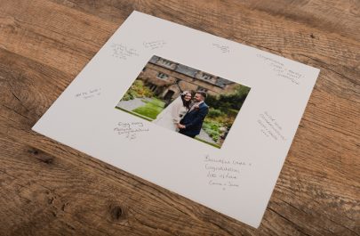 signing mount with a photographic print