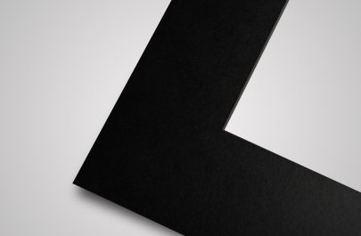 Black core picture framing mount