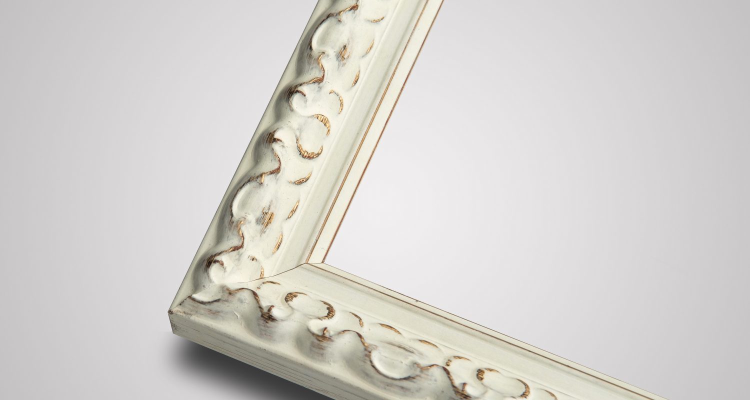 Chatsworth small white picture frame