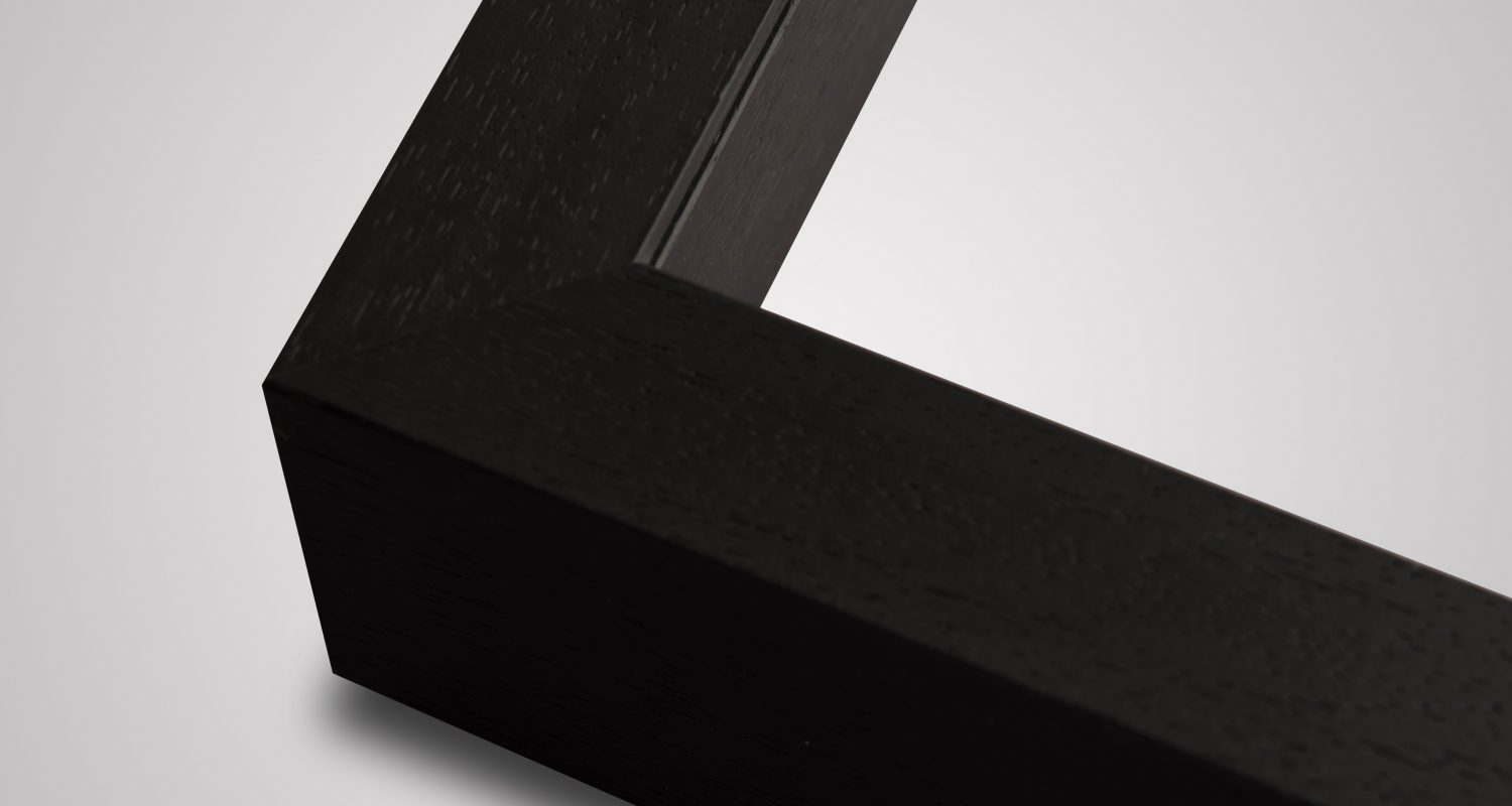 Fine art float picture frame in black