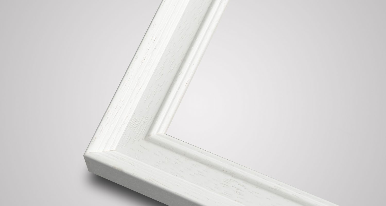 Regency small white picture frame