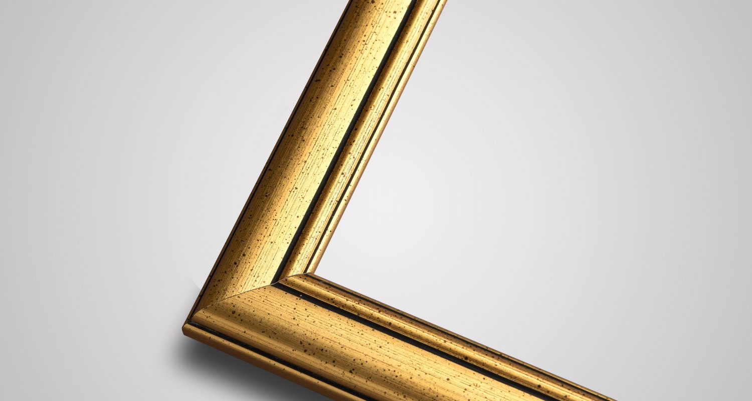 Bakewell gold 25mm wide picture frame
