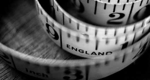 black and white tape measure used in bespoke picture framing